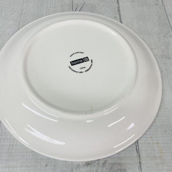 Home Target WINTER FROST Hand Painted Snowman Stoneware Blue Salad Plates Set 4 - Picture 7 of 16